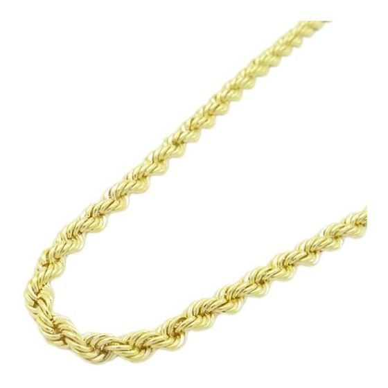"10K Yellow Gold Diamond Cut Rope Chain 3MM Wide