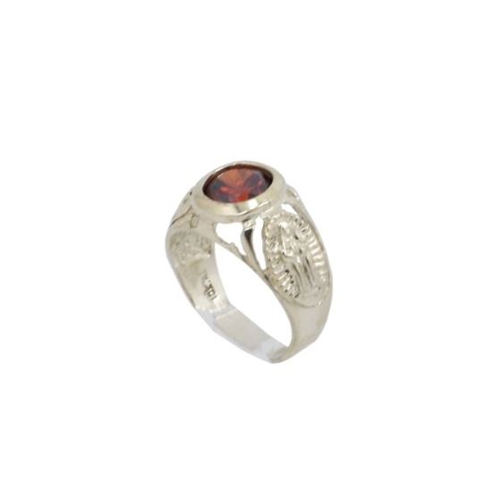 10k Yellow Gold Syntetic red love gemstone ring ajr26 Size: 2.25 1