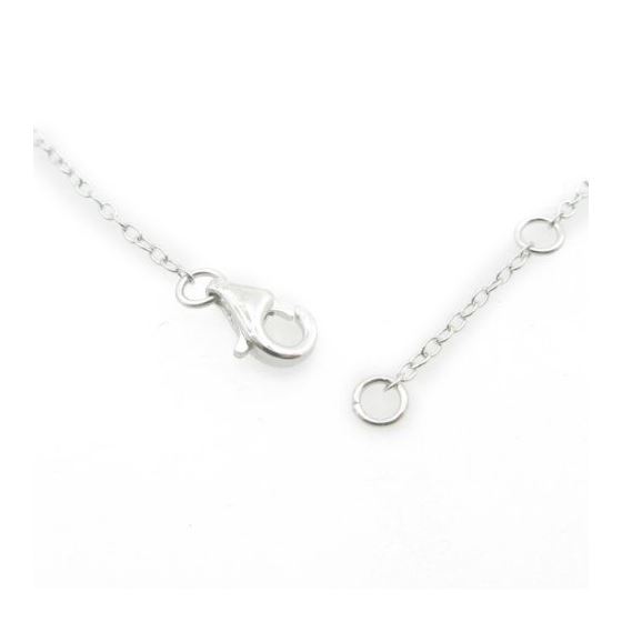 Ladies .925 Italian Sterling Silver white bracelet with long cross Length - 4 inches ( cross - 30mm 