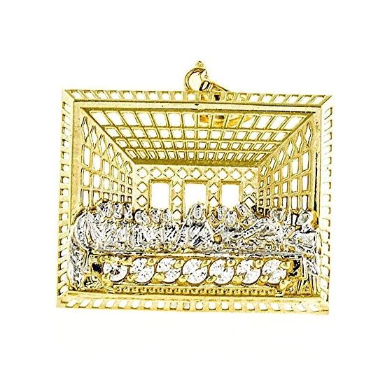 10K YELLOW Gold RELIGIOUS CZ CHARM NC64 1