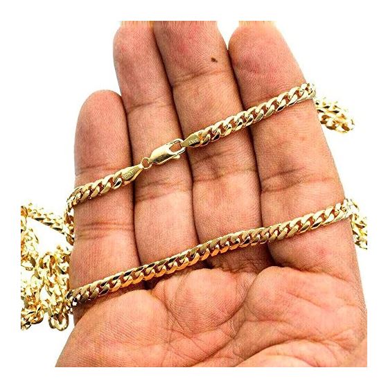 10K YELLOW Gold SOLID ITALY MIAMI CUBAN Chain - 28 Inches Long 4.5MM Wide 3