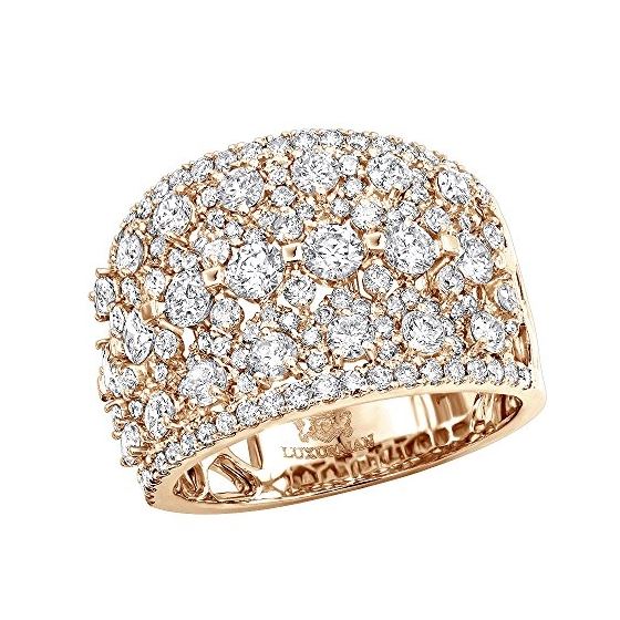 Ladies 14K Rose, White Or Yellow Gold Unique Ring