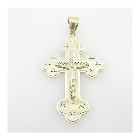 Mens 10K Solid Yellow Gold jesus cross Length - 2.36 inches Width - 1.38 inches 1