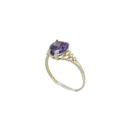 10k Yellow Gold Syntetic purple gemstone ring ajr3 Size: 7.75 1