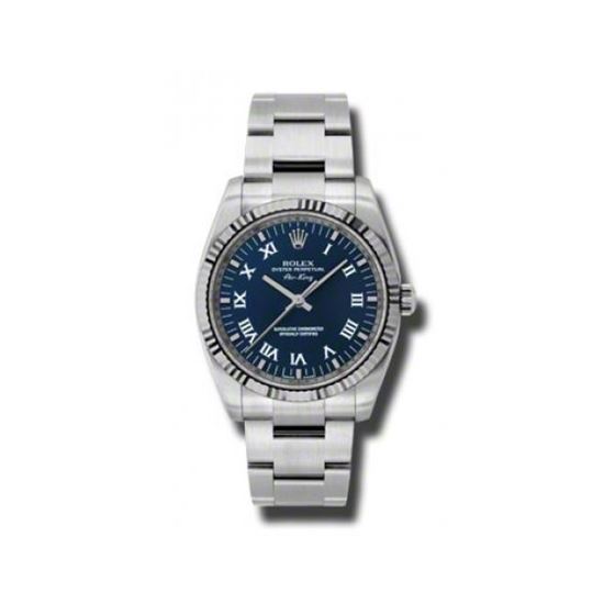 Rolex Watches  AirKing White Gold Fluted Bezel 114234 blro