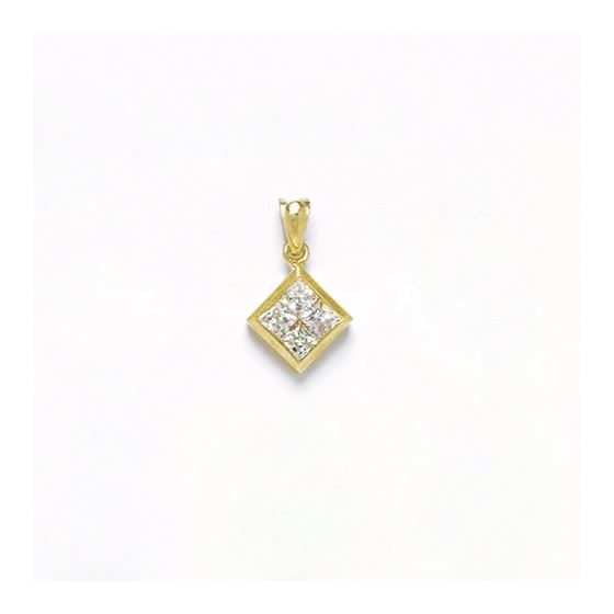 14K Gold Surrounded by Love Pendant with CZ P88