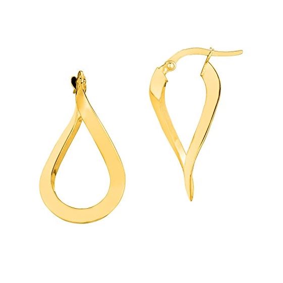 10K Yellow Gold Ladies Hoop Earrings 3004ER