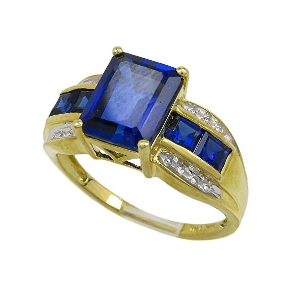 10K Yellow Gold womens heart gemstone ring ASVJ13 1