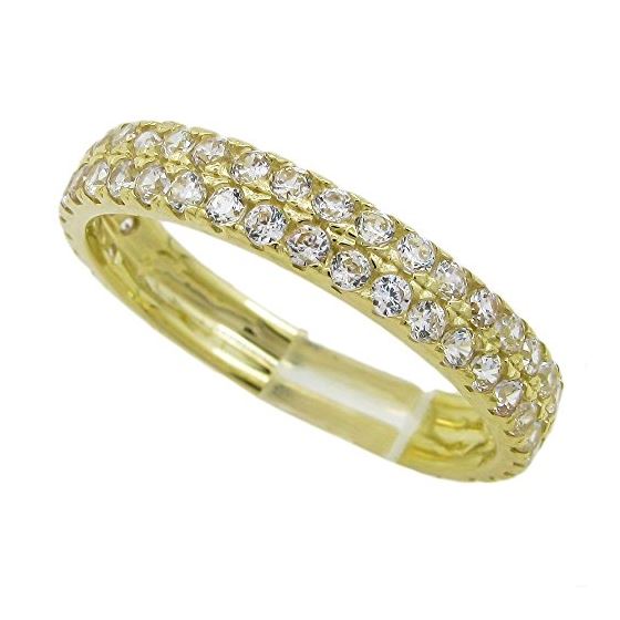 10K Yellow Gold womens wedding band engagement ring ASVJ49 1