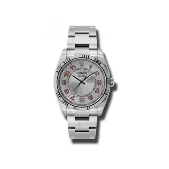 Rolex Watches  AirKing White Gold Fluted Bezel 114234 scao