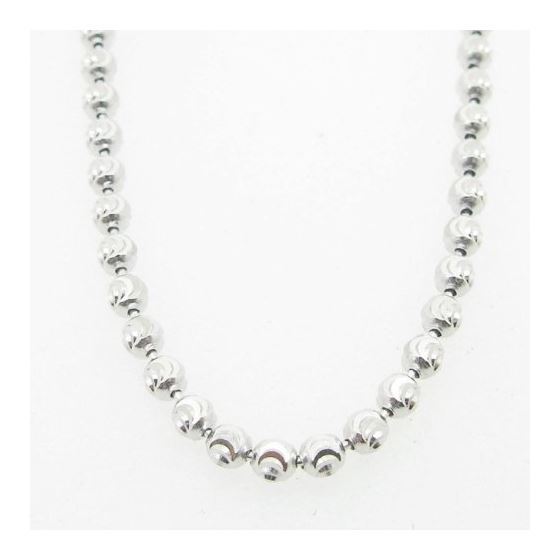 Ladies .925 Italian Sterling Silver Moon Cut Link Chain Length - 18 inches Width - 2mm 3