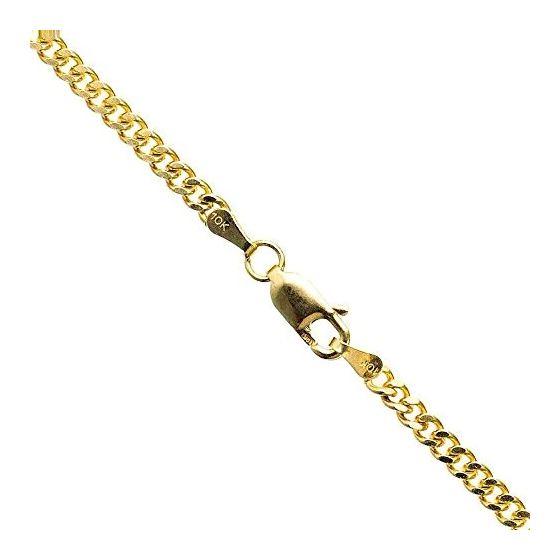 10K YELLOW Gold SOLID ITALY CUBAN Chain - 24 Inches Long 2.9MM Wide 1
