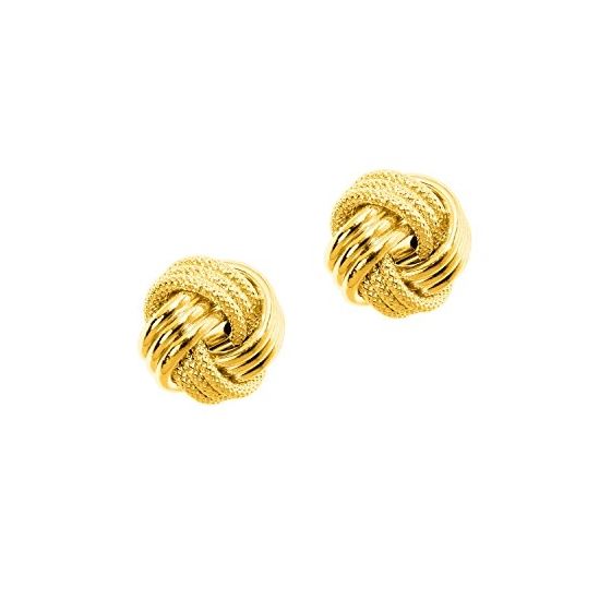 14K Yellow Gold Ladies Post Earrings ER922