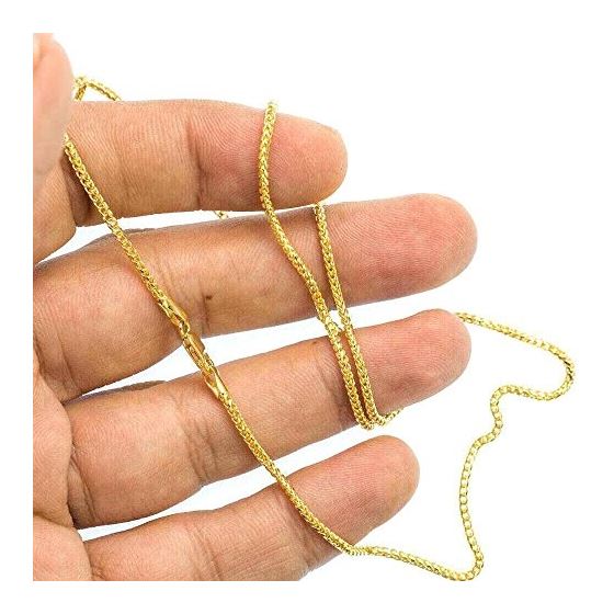 14K YELLOW Gold SOLID FRANCO Chain - 22 Inches Long 1.8MM Wide 3