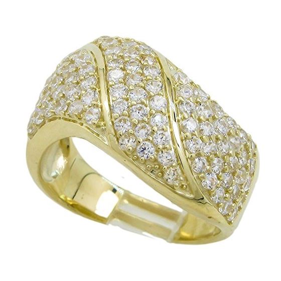 10K Yellow Gold womens wedding band engagement ring ASVJ50 1