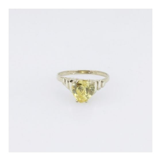 10k Yellow Gold Syntetic yellow gemstone ring ajr32 Size: 7.25 3