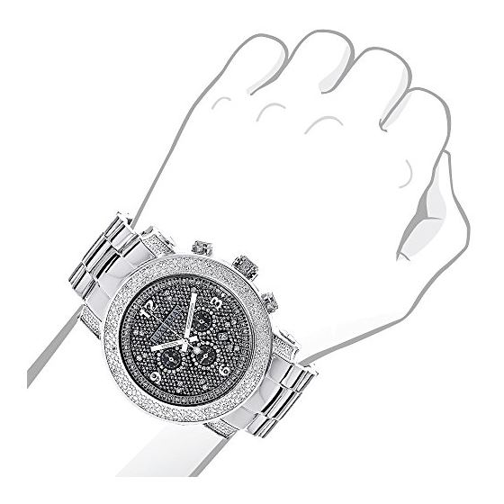 Oversized Diamond Watches: Luxurman Mens Escalade Real Diamond Watch 0.75ct 3