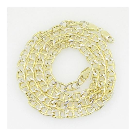 10K Yellow Gold diamond cut mariner chain GC111 1