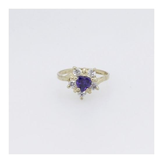 10k Yellow Gold Syntetic purple gemstone ring ajr17 Size: 8.5 3