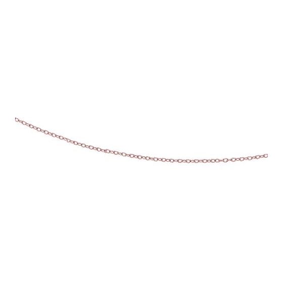 "14K Rose Gold Textured Link Chain 16"" inches long x2.5mm wide"