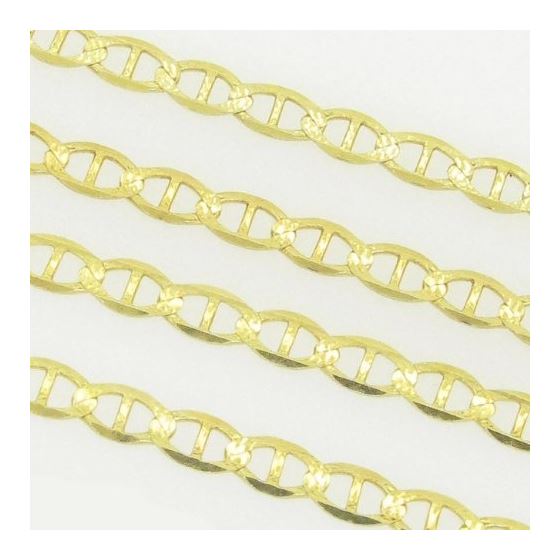 10K Yellow Gold diamond cut mariner chain GC76 3