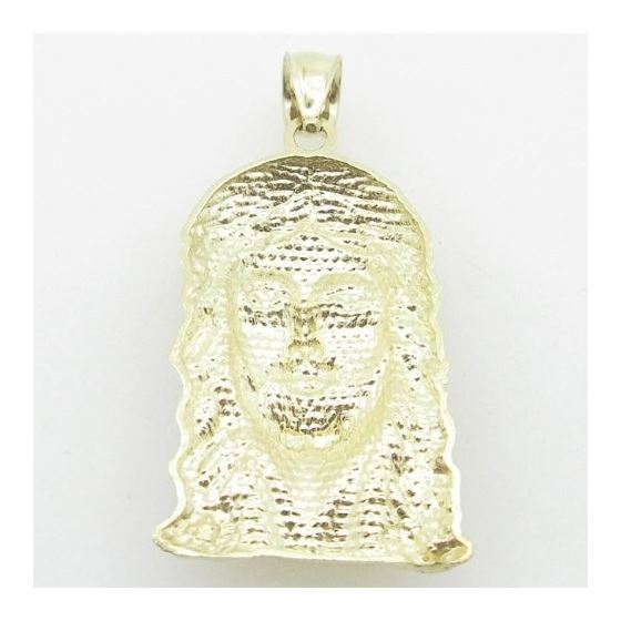Mens 10K Solid Yellow Gold jesus head pendant Length - 1.57 inches Width - 20.5mm 3