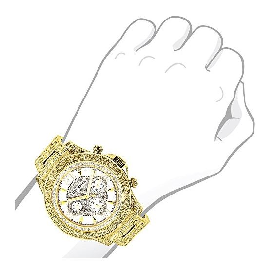 Iced Out Mens Watch With Diamond Band 1.25Ctw Of-3
