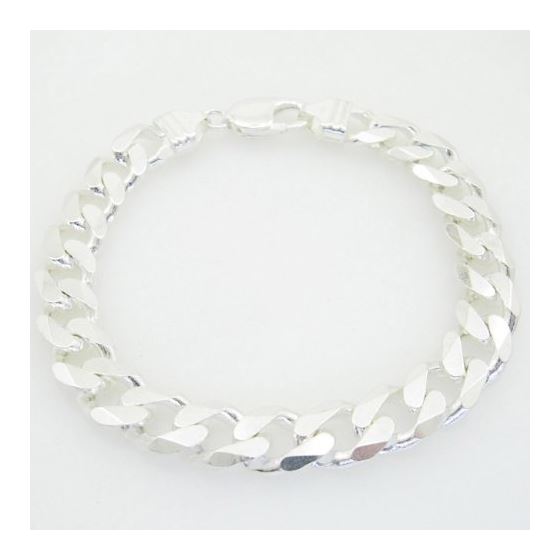Mens 925 Sterling Silver curb bracelet franco cuban miami rope charm fancy swag Curb link bracelet 1