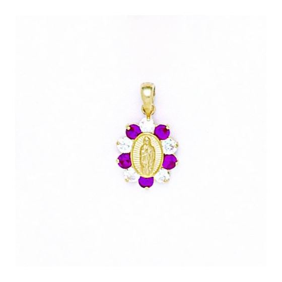 14K Gold Surrounded by Love Pendant with CZ P105-7