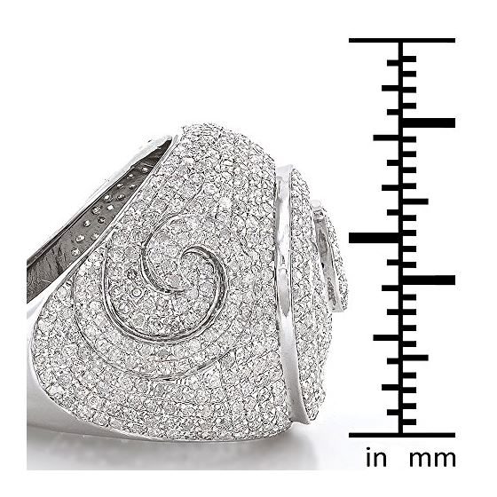 Sterling Silver Mens Diamond Ring 3Ctw (Sterling-3