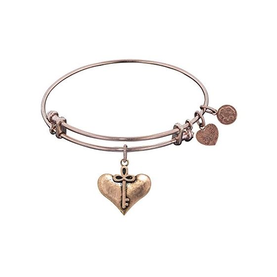 Angelica Ladies Love and Hearts Collection Bangle Charm 7.25 Inches (Adjustable) PGEL1085