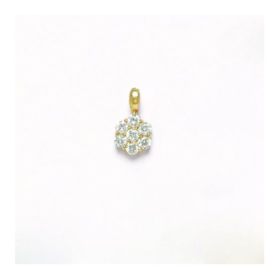 14K Gold Surrounded by Love Pendant with CZ P86