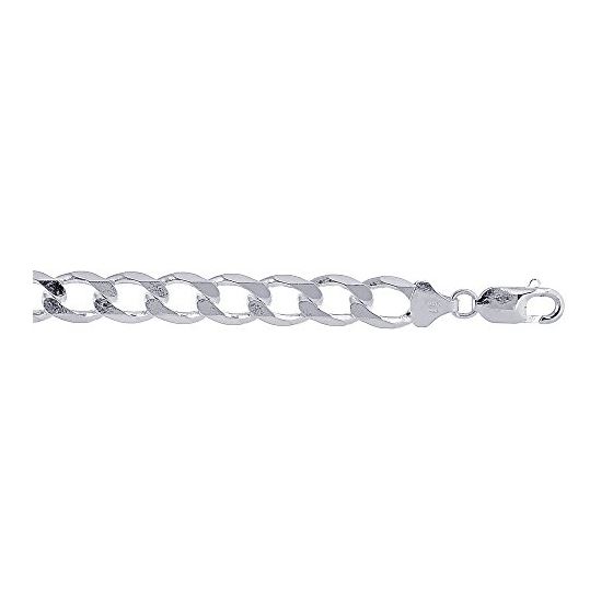 Sterling Silver 8.7 mm Wide Curb Chain 24 Inch Long