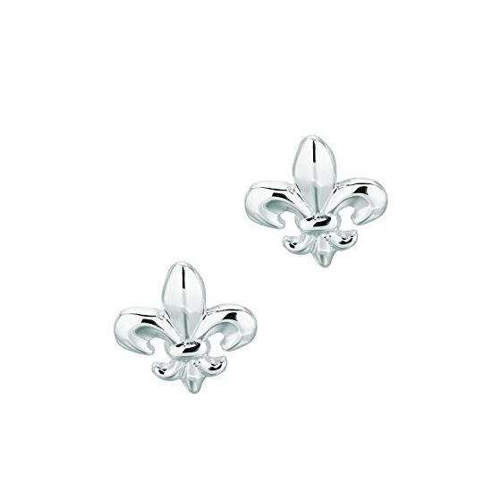 Ladies White Rhodium Silver Stud and Snuggable AGER529