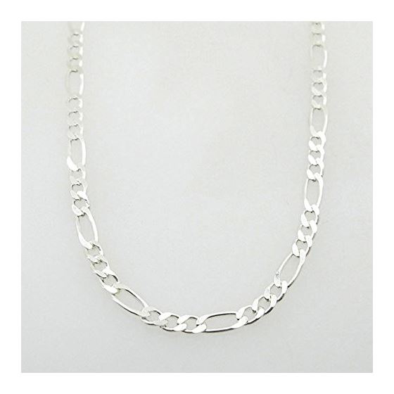 Silver Figaro link chain Necklace BDC84 1