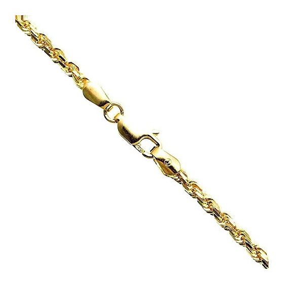 10K Yellow SOLID Gold Rope Chain Necklace 2.5MM wide 1