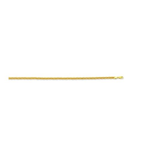 "14K Yellow Gold Braided Fox Chain 18"" inches long x3.5mm wide"