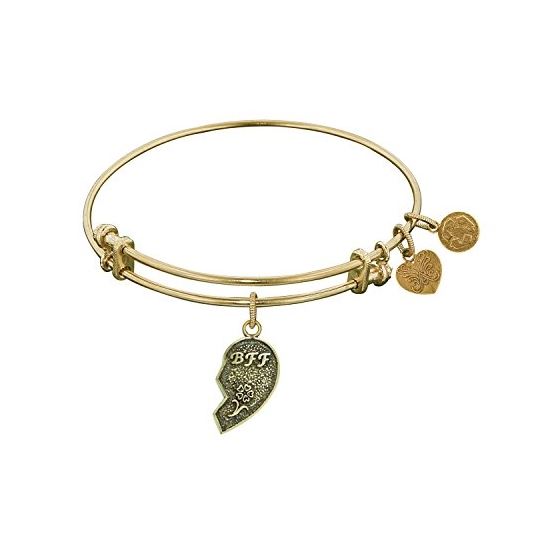 Angelica Ladies Friendship Collection Bangle Charm 7.25 Inches (Adjustable) GEL1019