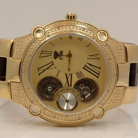 Aqua Master Mens Automatic Diamond Watch 0.20ctw W2124 1