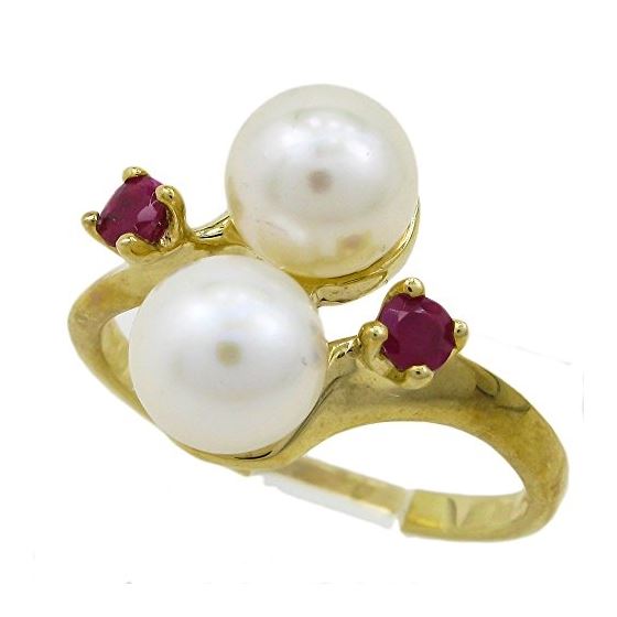 10K Yellow Gold womens synthetic pear ring ASVJ40 1