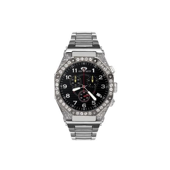 Men's Octagon Diamond Watch With Diamond Bezel