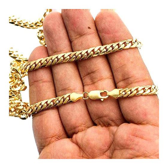 10K YELLOW Gold SOLID ITALY MIAMI CUBAN Chain - 32 Inches Long 5.5MM Wide 3