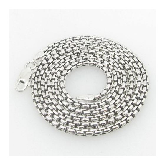 Ladies .925 Italian Sterling Silver Box Link Chain Length - 20 inches Width - 2mm 1