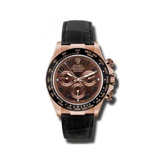 Rolex Watches  Daytona Everose Gold  Leather Strap 116515 LNbr