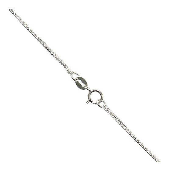 14K WHITE Gold SOLID FRANCO Chain - 22 Inches Long 1.2MM Wide 1