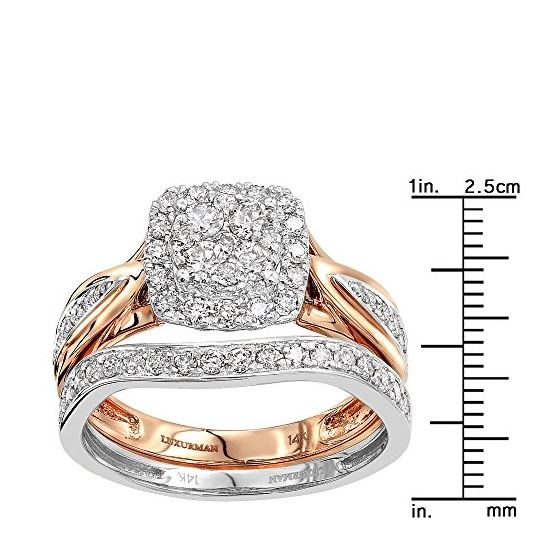 14K Two-Tone Gold Affordable Diamond Engagement-3