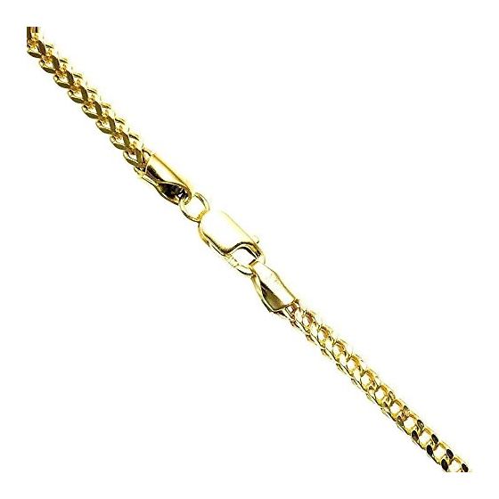 "10K YELLOW Gold FRANCO HOLLOW CHAIN - 24"" Long 1.90MM Wide 1"