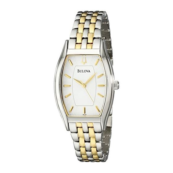 Women's 98L145 Classic Two-Tone Tonneau Watch