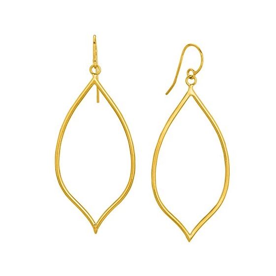 14K Yellow Gold Ladies Drop Earrings ER1812