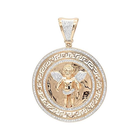 Mens Pendant 14K Rose, White Or Yellow Gold Baby A